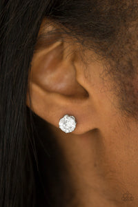 Paparazzi Just In TIMELESS - White Post Earring - Be Adored Jewelry