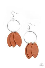 Load image into Gallery viewer, Be Adored Jewelry Leafy Laguna Brown Paparazzi Earring 