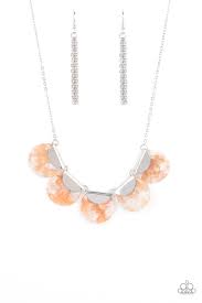 Be Adored Jewelry Mermaid Oasis Orange Paparazzi Necklace 