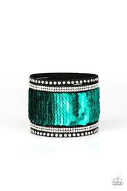 Be Adored Jewelry MERMAIDS Have More Fun Green Paparazzi Urban Bracelet