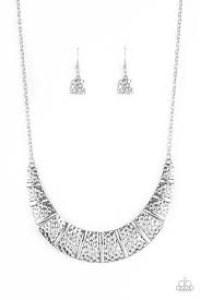 Be Adored Jewelry Metallic Mechanics Silver Paparazzi Necklace