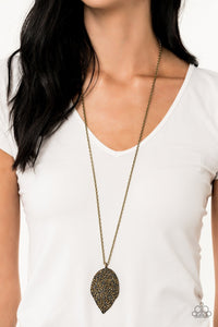 Natural Re-LEAF - Paparazzi Brass Necklace - Be Adored Jewelry