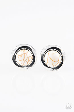 Paparazzi Accessories Out of This Galaxy - White Earring - Be Adored Jewelry