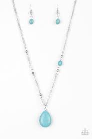 Be Adored Jewelry Peaceful Prairies Blue Paparazzi Necklace