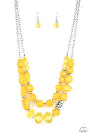 Be Adored Jewelry Pina Colada Paradise Yellow Paparazzi Necklace