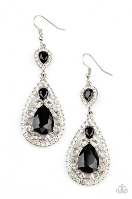 Be Adored Jewelry Posh Pageantry Black Paparazzi Earring