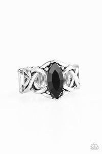 Paparazzi Accessories Princess Prima Donna - Black Ring - Be Adored Jewelry