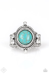 Paparazzi Accessories Prone to Wander - Blue Ring Simply Santa Fe  Fashion Fix - Be Adored Jewelry