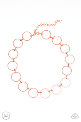 Paparazzi Accessories Retro Metro - Copper Choker Necklace - Be Adored Jewelry