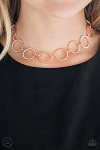 Paparazzi Accessories Retro Metro - Copper Choker Necklace - Be Adored Jewelry