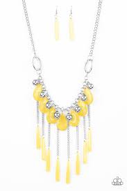 Be Adored Jewelry Roaring Riviera Yellow Paparazzi Necklace