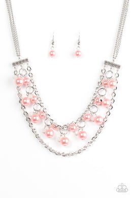 Paparazzi Accessories Rockefeller Romance - Orange Necklace - Be Adored Jewelry