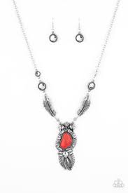 Be Adored Jewelry Ruler of The Roost Red Paparazzi Necklace 