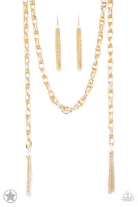 Paparazzi Accessories SCARFed for Attention - Gold Necklace Blockbuster - Be Adored Jewelry