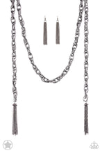 Load image into Gallery viewer, Paparazzi Accessories SCARFed for Attention - Gunmetal Necklace Blockbuster - Be Adored Jewelry