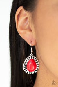 Paparazzi Accessories Sahara Serenity - Red Earrings - Be Adored Jewelry
