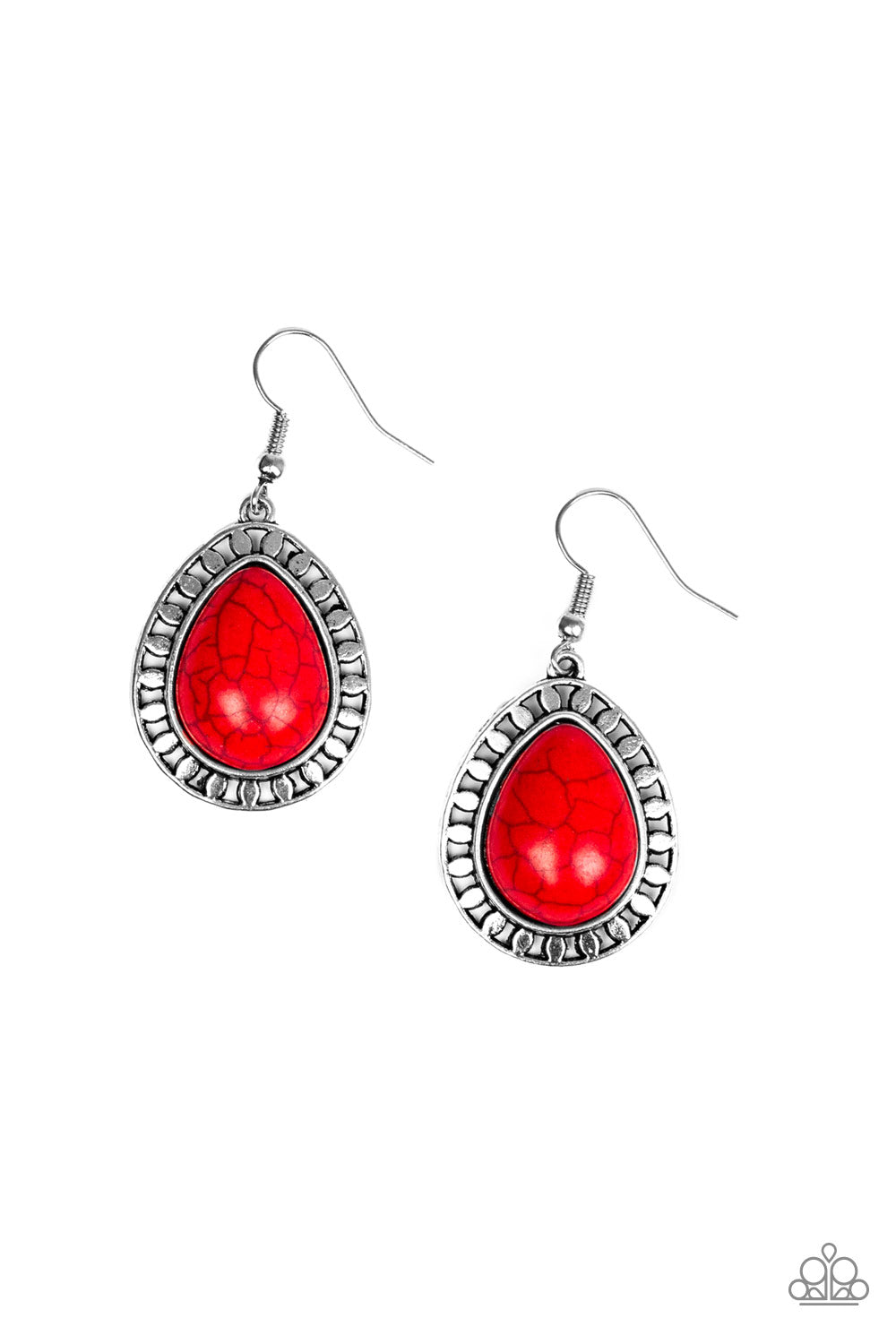 Paparazzi Accessories Sahara Serenity - Red Earrings - Be Adored Jewelry