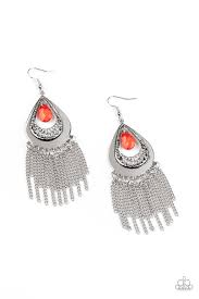 Be Adored Jewelry Scattered Storms Red Paparazzi Earrings