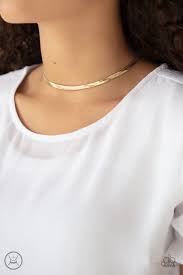 Be Adored Jewelry Serpentine Sheen Gold Paparazzi Choker