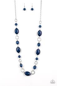 Be Adored Jewelry Shimmer Simmer Blue Paparazzi Necklace