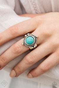 Paparazzi Accessories Prone to Wander - Blue Ring Simply Santa Fe  Fashion Fix - Be Adored Jewelry