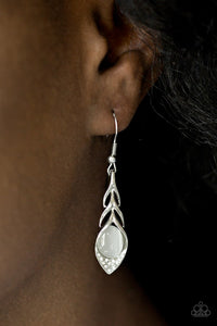 Paparazzi Accessories Soaring Shimmer - White Earring - Be Adored Jewelry