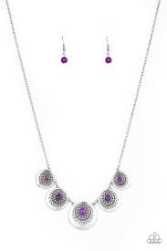 Be Adored Jewelry Solar Beam Purple Paparazzi Necklace 