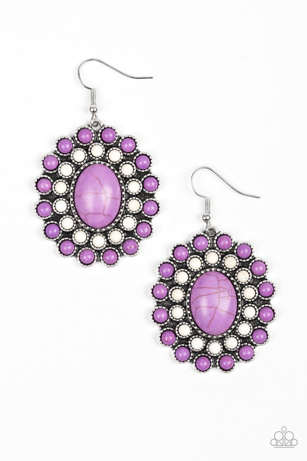 Be Adored Jewelry Stone Solstice Purple Paparazzi Earring