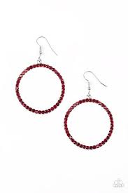Be Adored Jewelry Stopping Traffic - Red Paparazzi Earring