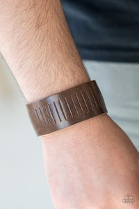 Paparazzi Accessories Take A Drive - Brown Urban Leather Bracelet - Be Adored Jewelry