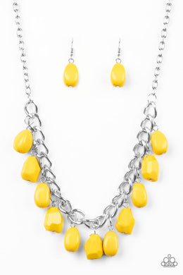 Paparazzi Accessories Take The COLOR Wheel! - Yellow Necklace - Be Adored Jewelry