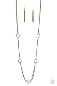 Be Adored Jewelry Teardrop Timelessness Brass Paparazzi Necklace