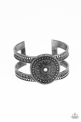 Paparazzi Accessories Texture Trade - Silver Cuff Bracelet - Be Adored Jewelry