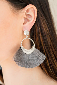 Paparazzi Accessories Spartan Spirit - Silver Earring - Be Adored Jewelry