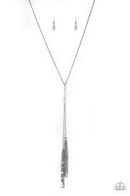 Be Adored Jewelry Timeless Tassels White Paparazzi Necklace 