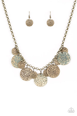 Paparazzi Accessories Treasure HUNTRESS - Brass Necklace - Be Adored Jewelry