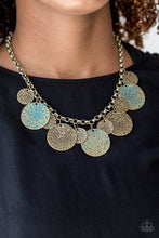Load image into Gallery viewer, Paparazzi Accessories Treasure HUNTRESS - Brass Necklace - Be Adored Jewelry