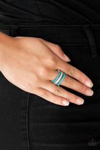 Load image into Gallery viewer, Paparazzi Accessories Treasury Fund - Blue Ring - Be Adored Jewelry