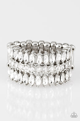 Paparazzi Accessories Treasury Fund - White Ring - Be Adored Jewelry