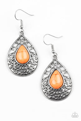 Paparazzi Accessories Tucson Tunes - Orange Earring - Be Adored Jewelry