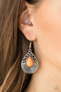 Paparazzi Accessories Tucson Tunes - Orange Earring - Be Adored Jewelry