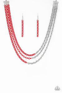 Paparazzi Accessories Turn Up The Volume - Red Necklace - Be Adored Jewelry