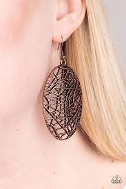 Be Adored Jewelry Way Out of Line Copper Paparazzi Earring