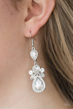 Load image into Gallery viewer, Paparazzi All About Glam - White Earring - Be Adored Jewelry