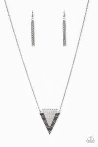 Paparazzi Ancient Arrow - Silver Necklace - Be Adored Jewelry