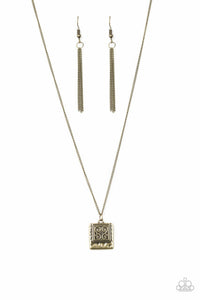 Back to Square One - Paparazzi Brass Necklace - Be Adored Jewelry