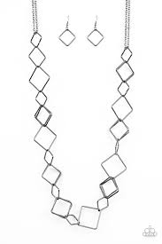 Backed Into A Corner - Paparazzi Black Necklace - Be Adored Jewelry