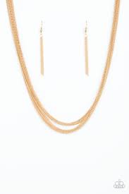 Be Adored Jewelry Backstage Bravado Gold Paparazzi Necklace 