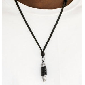 Paparazzi Bold Bulletproof - Black Necklace - Be Adored Jewelry