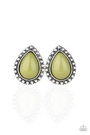 Be Adored Jewelry Boldly Beaded Green Paparazzi Earring